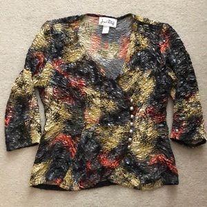 Joseph Ribkoff grey blouse size 10